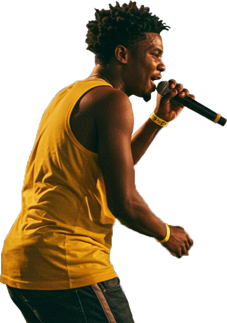 guy singing with mic